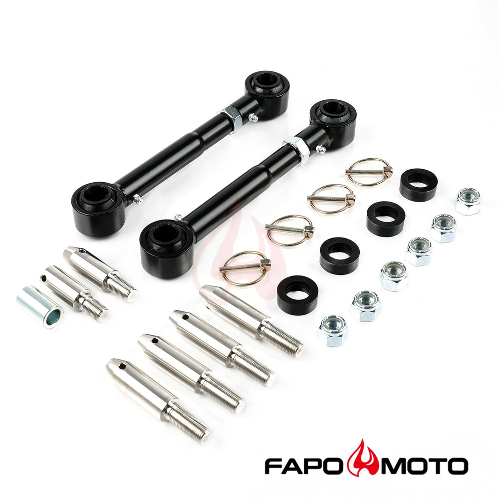 FZ100110 JK JL FRONT Sway Bar Links for 2007-2022 Jeep wrangler 3-5 in Lift Adjustable Quicker Disconnect