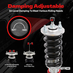 FAPO 32-Level Damping Coilover Compatible with HONDA CIVIC 1988-2000 INTEGRA 1990-2001