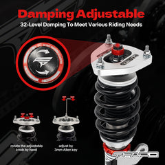 FAPO 32-Level Damping Coilover Compatible with Subaru Impreza 1st Gen WRX/WRX STI GC/GC8 1993-2001