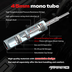 FAPO 32-Level Damping Coilover Compatible with Subaru Impreza 1st Gen WRX/WRX STI GC/GC8 1993-2001